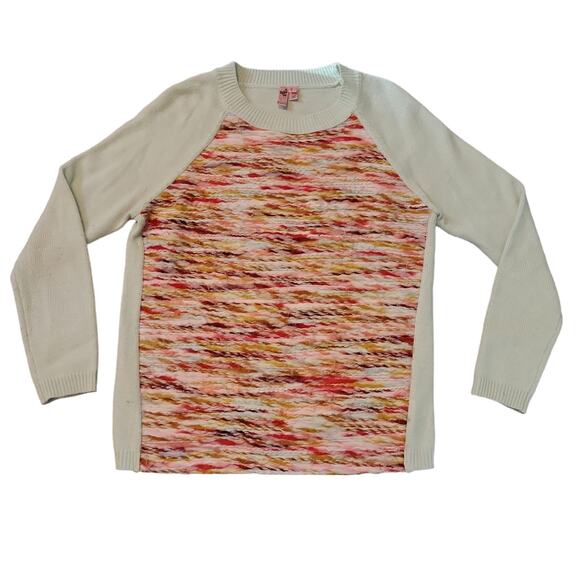 Dolled up Mint with Pastel Pinks and Yellow Sweater Size Large - Picture 1 of 9